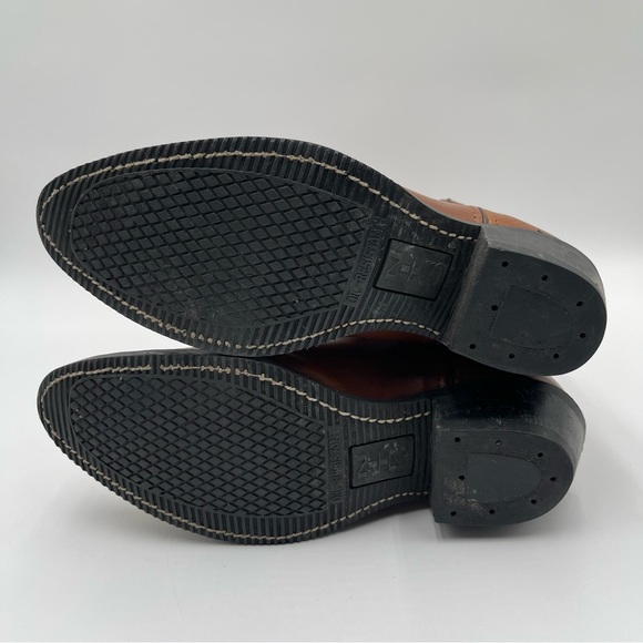 DD Tuff Mens Boots Size 8 D Brown Leather Western Steel Toe Roper Work Boots - Picture 9 of 15